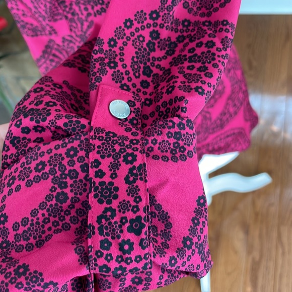 MICHAEL KORS ~ Floral Paisley-Print Zip-Up Top ~ Azalea ~ NWT! - Picture 5 of 13